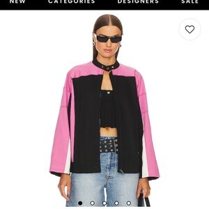 brand new (with tags never worn) black & pink jacket